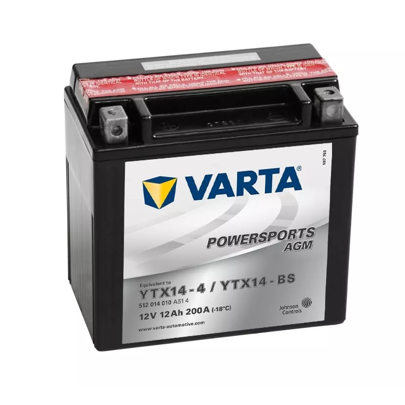 Mercedes VARTA YTX14-BS 12V 12AH 200A AUXILIARY BATTERY 2115410001 0009829608 W211 W176 W117 ...