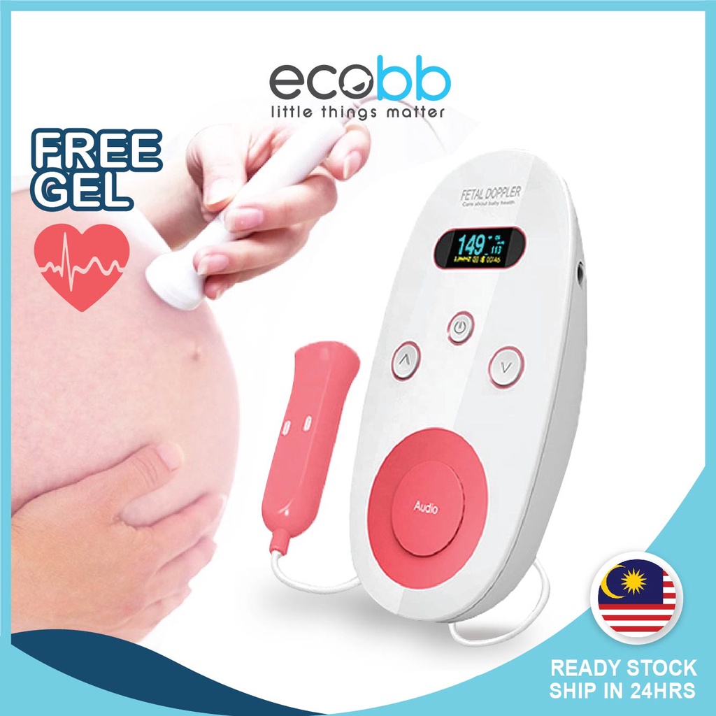 Fetal Doppler Stethoscope Sonar Doppler Fetal Monitor Prenatal Portable Baby Heart Rate Meter