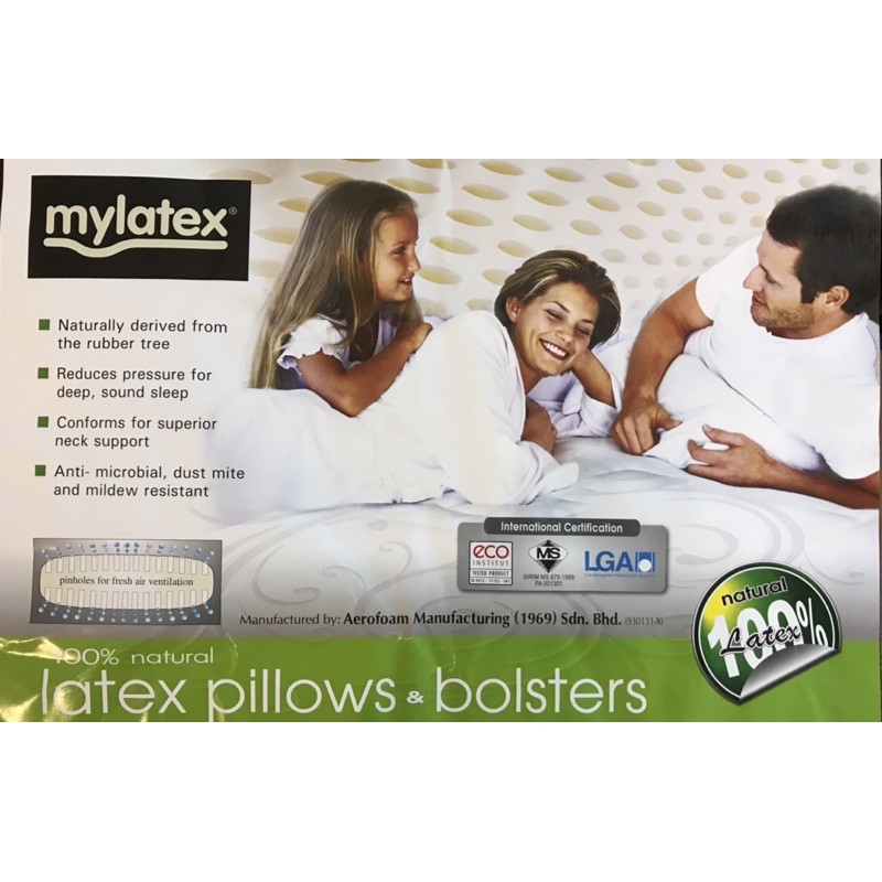Supportive Mylatex 100 Natural Latex Pillow Shopee Malaysia