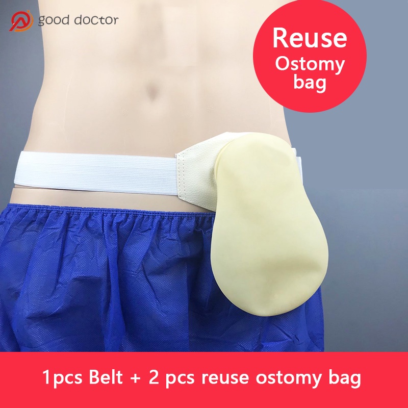 1pcs Ostomy Belt for 45mm Stoma & 2 pcs ostomy bag Colostomy Bag reuse