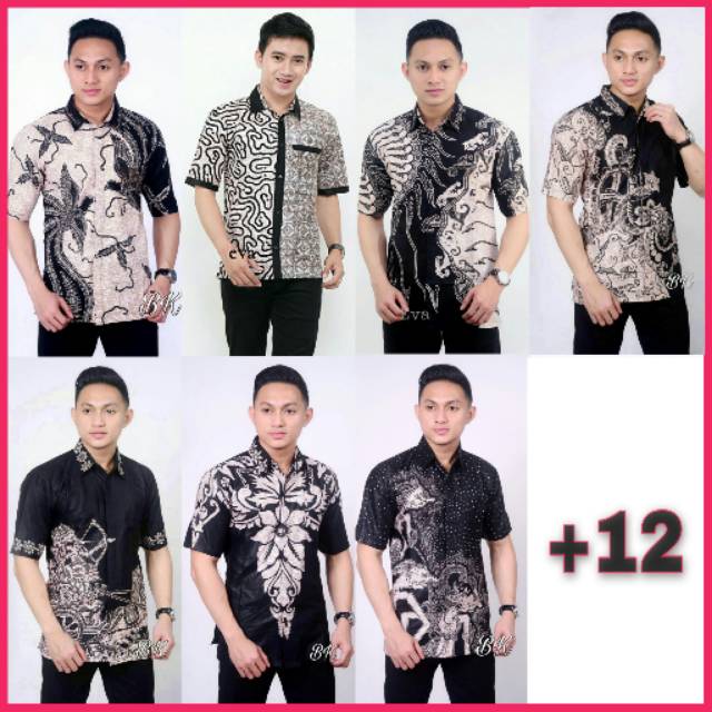 Kemeja Batikbaju Batik Lelaki Batik Asli Batik Jawa Batik Indonesia Kemeja Lengan Pendek Bs 1034