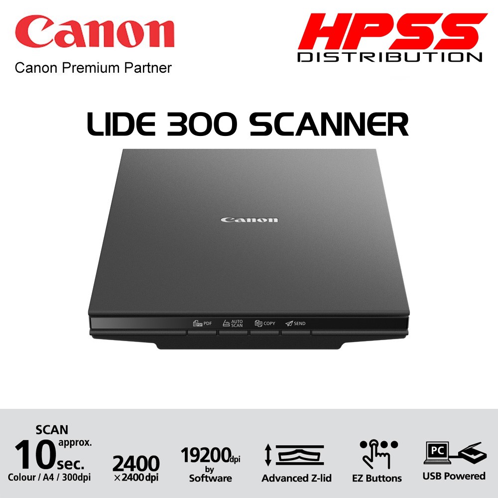 CANON LIDE 300 HIGHLY COMPACT USB POWERED DOCUMENT AND PHOTO SCANNERS