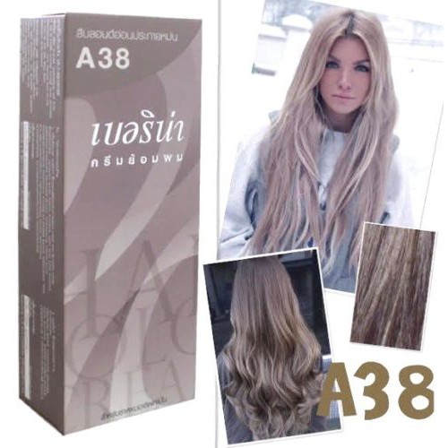 Berina A38 Light Ash Blonde Permanent Hair Dye Cream Shopee Malaysia