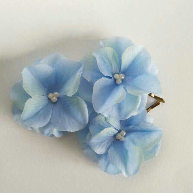 Something Blue Baby Blue Flower Bridal Hair Pin Set Of 2 Shopee