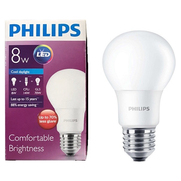 Ga trouwen Inspireren uniek Philips 8W LED Bulb E27 (Daylight) | Shopee Malaysia