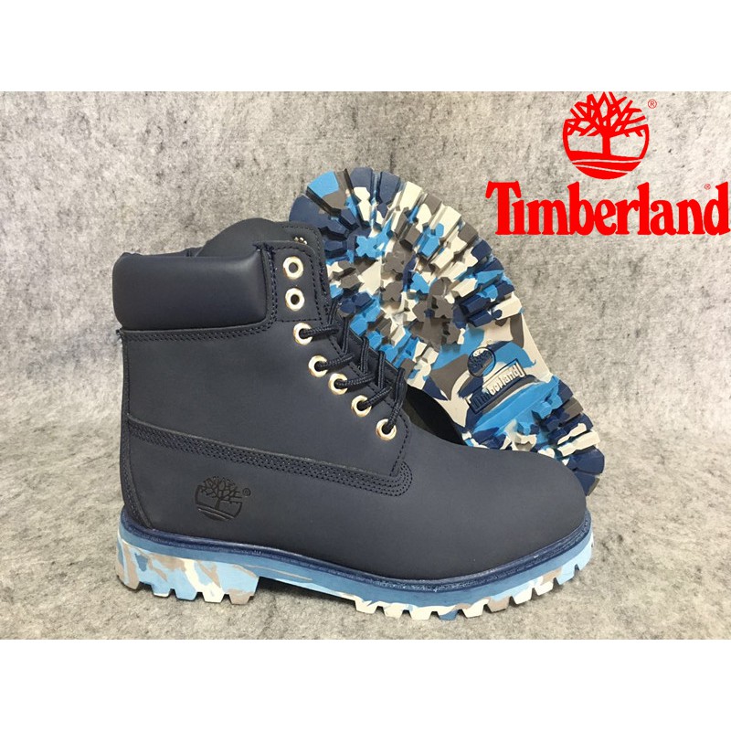 blue camo timberland boots