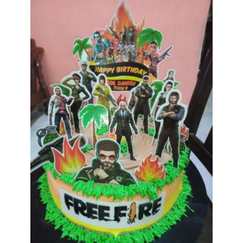 Free Fire Cake Topper