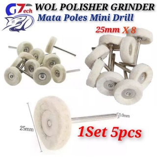 10PCS 25MM Wool Felt Polishing Buffing Drill Grinder WheelBrushes With Haha 