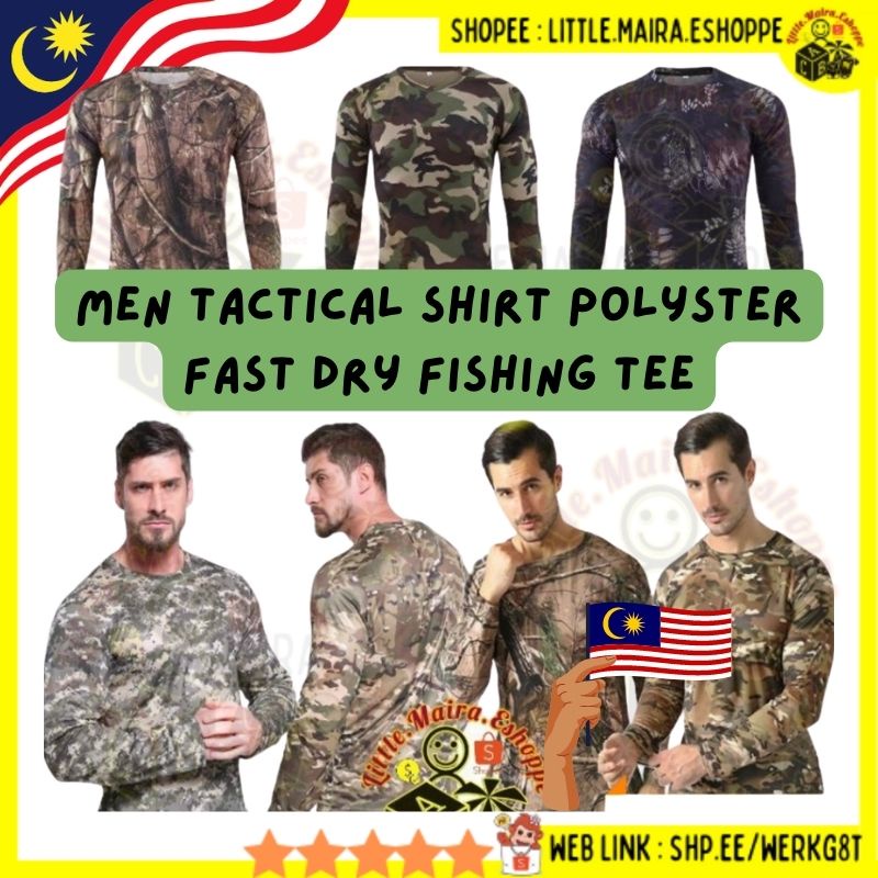 BEST.SALE Men Adult Long Sleeve Shirt Baju Lelaki Memancing Fishing Fast Dry Camouflage Baju Menyamar