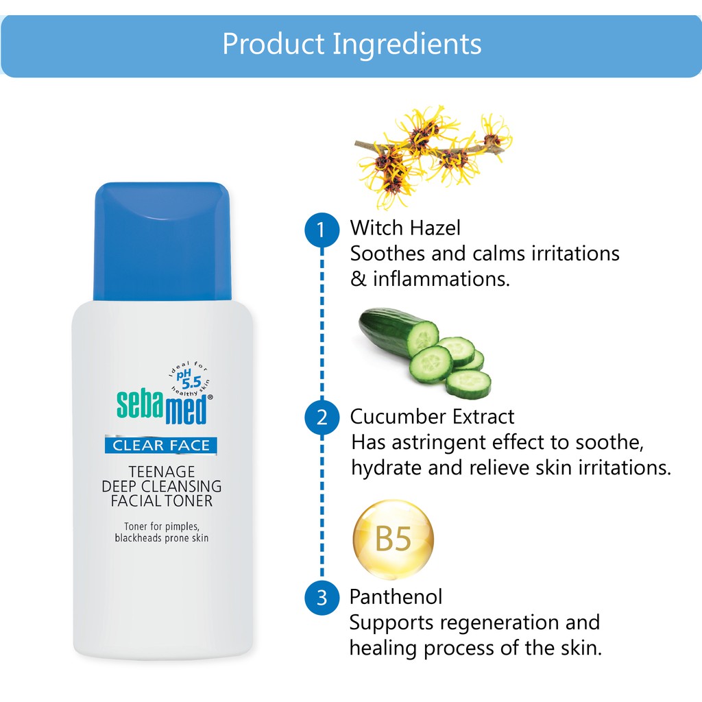 sebamed teenage deep cleansing facial toner