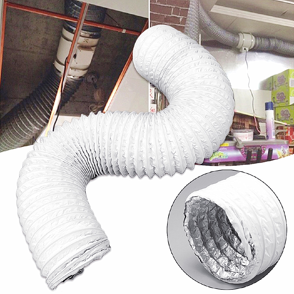 2M Flexible Air Conditioner Exhaust Pipe Vent Hose Adiabatic Duct ...