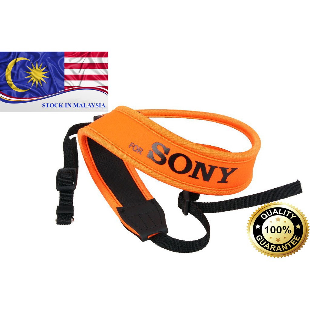 Orange Neoprene Neck/Shoulder Strap For Sony DSLR (Ready Stock In Malaysia)