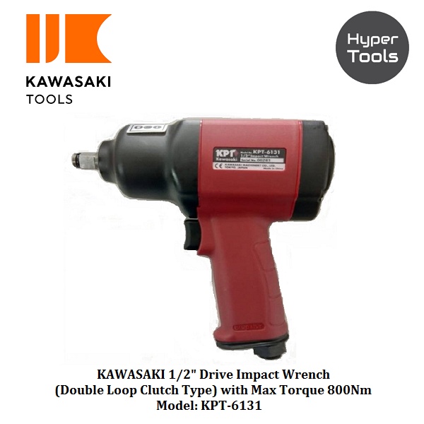 KAWASAKI 1/2" Drive Impact Wrench (Double Loop Clutch Type) with Max