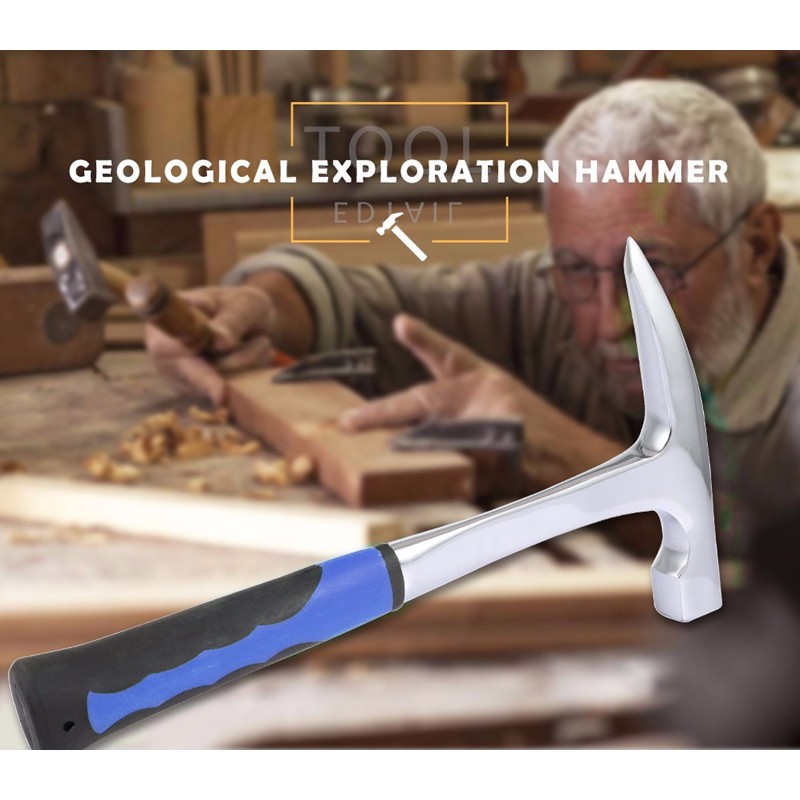 Geological Hammer Survey Mine Exploration Tool with Sharp Mouth