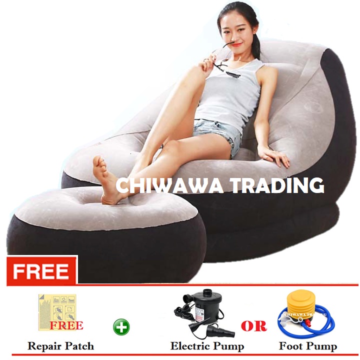 PROMOTION 27449 JILONG Inflatable Relaxing Air Sofa Seat Chair + Foot