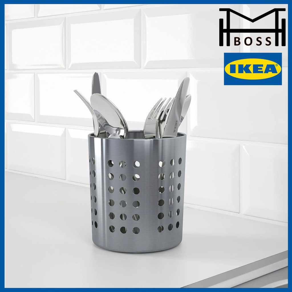 IKEA ORDNING CUTLERY STAND STAINLESS STEEL 13.5CM IKEA CUTLERY STAND ...