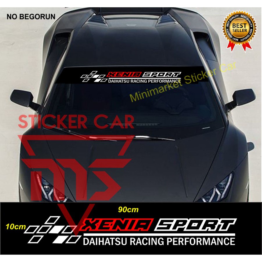 Daihatsu xenia glass racing performan xenia sport car sticker | stiker ...