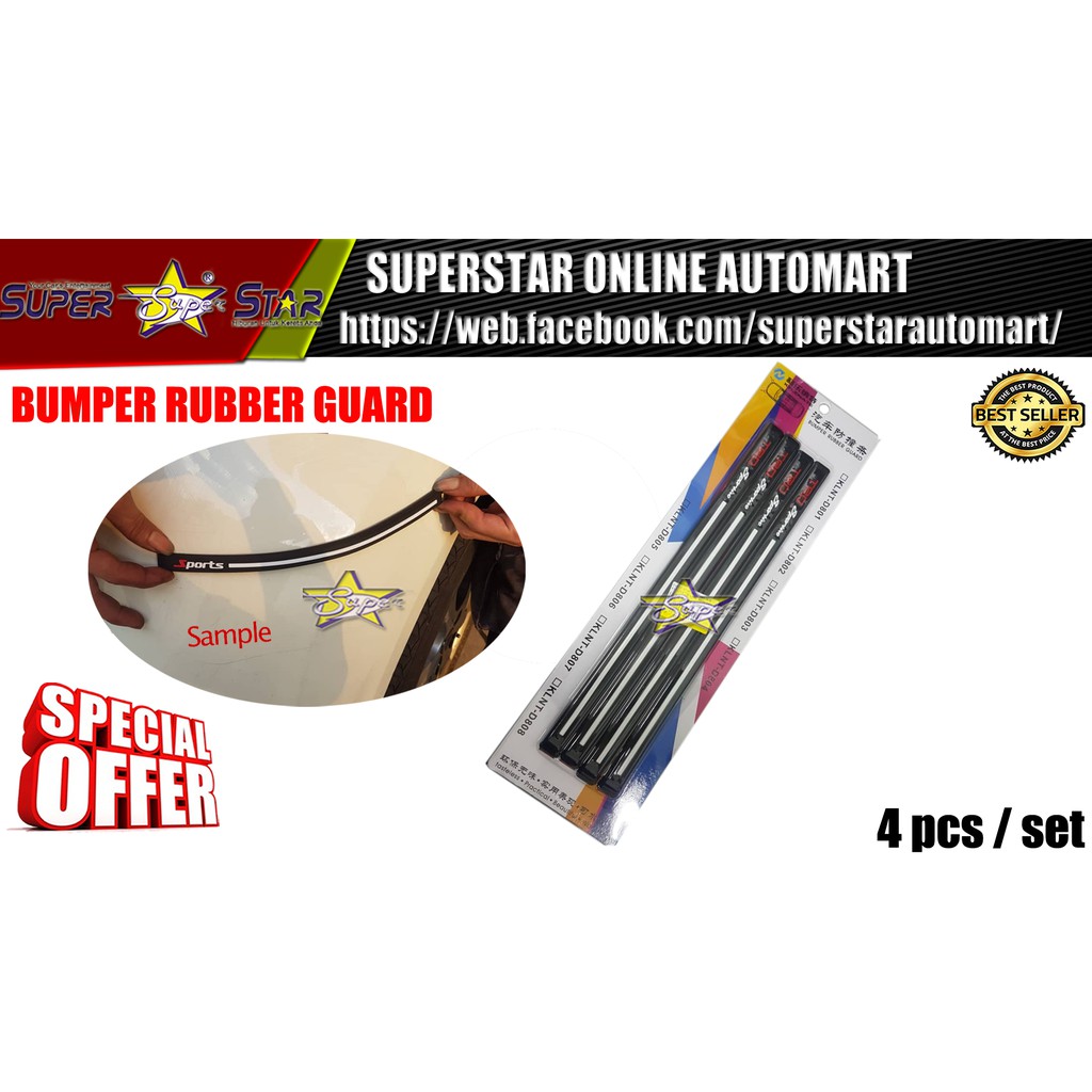 BUMPER RUBBER GUARD TRD (WHITE LINE)