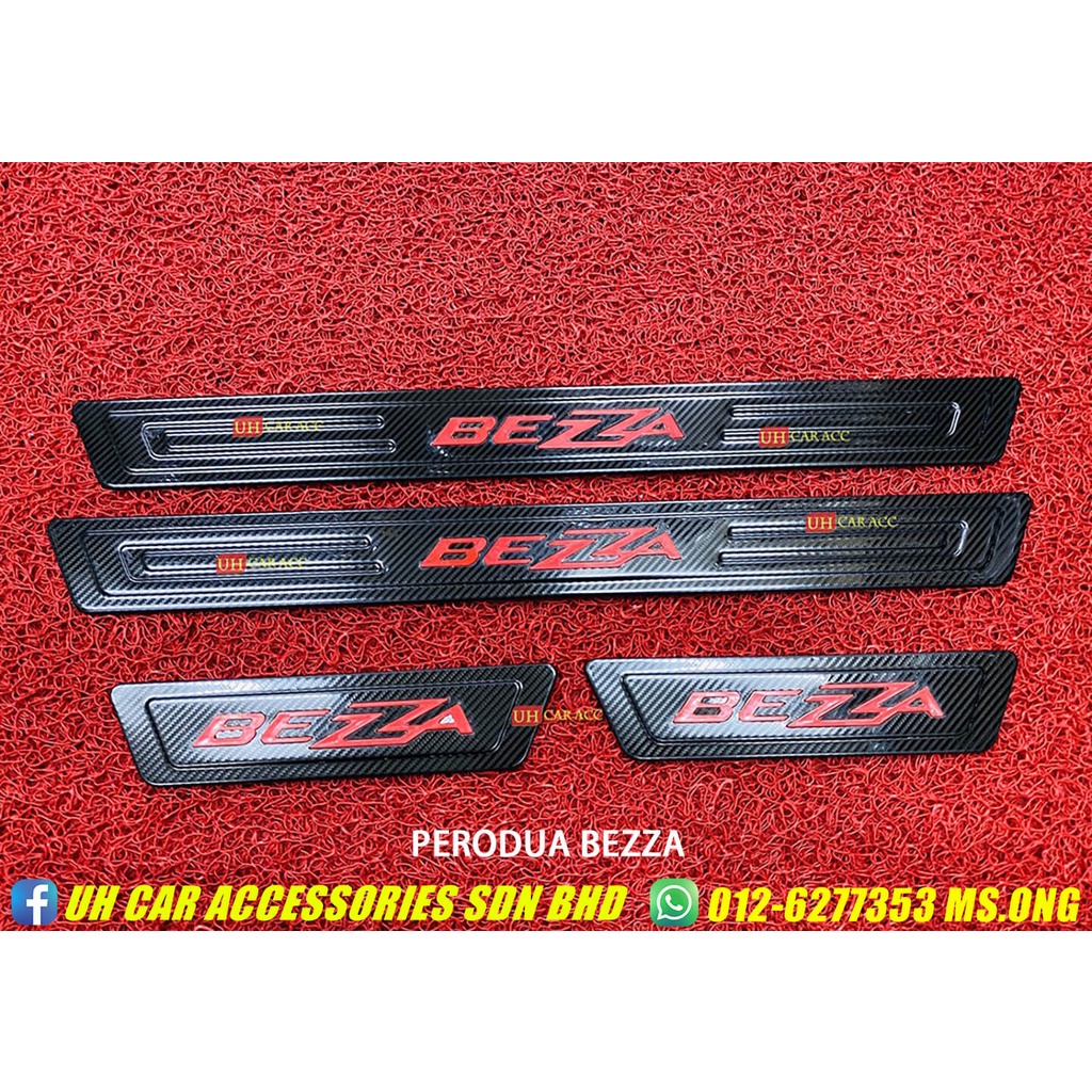 Perodua Bezza Side Sill Plate Door Step Side Step Window Step Carbon