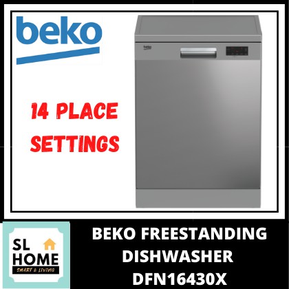 {KL & Klang Valley Area Only}BEKO DFN16430X FREESTANDING DISHWASHER WITH 14 PLACE SETTING,FULL SIZE