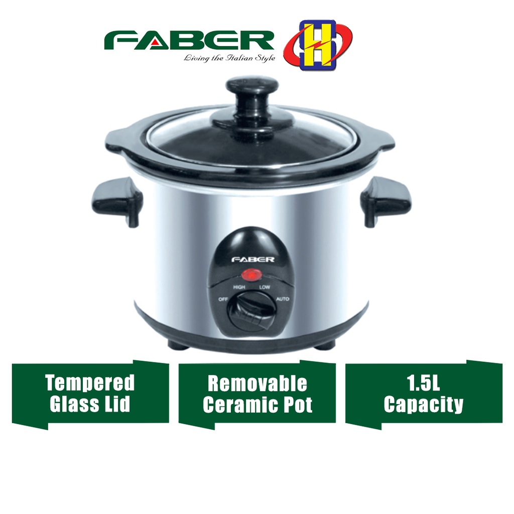 Faber Slow Cooker (1.5L/120W) Removable Ceramic Pot FSC516