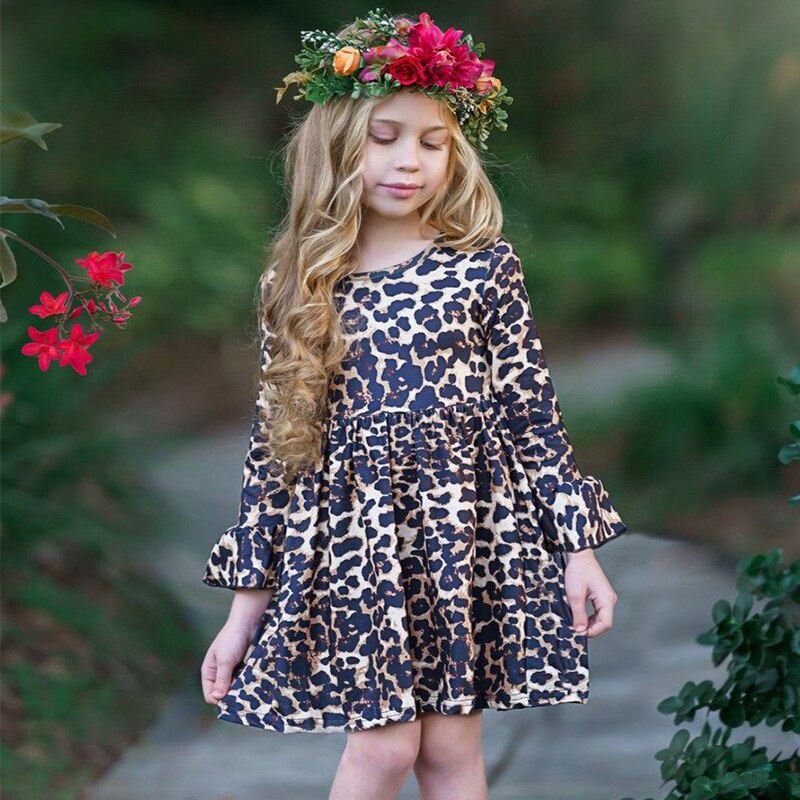 Girls Leopard Print Dress Baby Girl Normal Summer Casual Dress Kids Dresses  Children Clothes For 2-6 Years | Shopee Malaysia