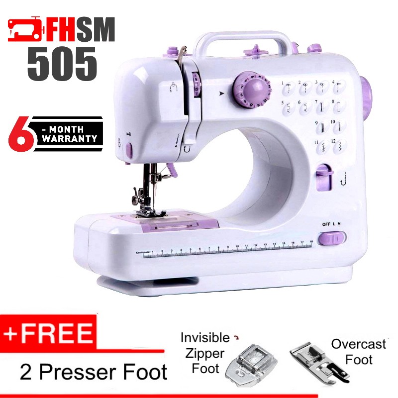 FHSM 505A Pro Upgraded 12 Stitches Sewing Machine Mesin Jahit Singer