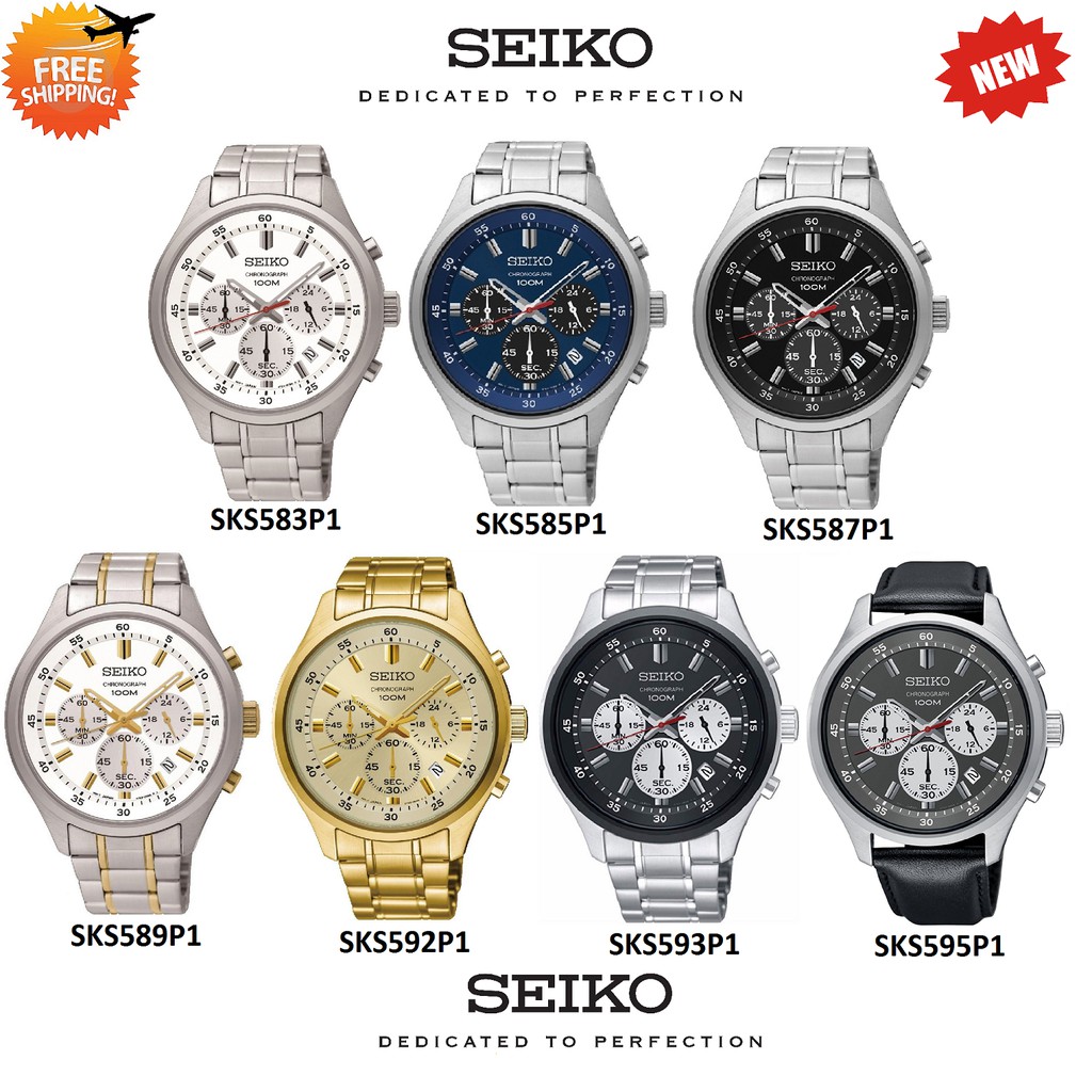 SEIKO Men Chronograph Watch 100% Original ONE Year SEIKO International  Warranty | Shopee Malaysia