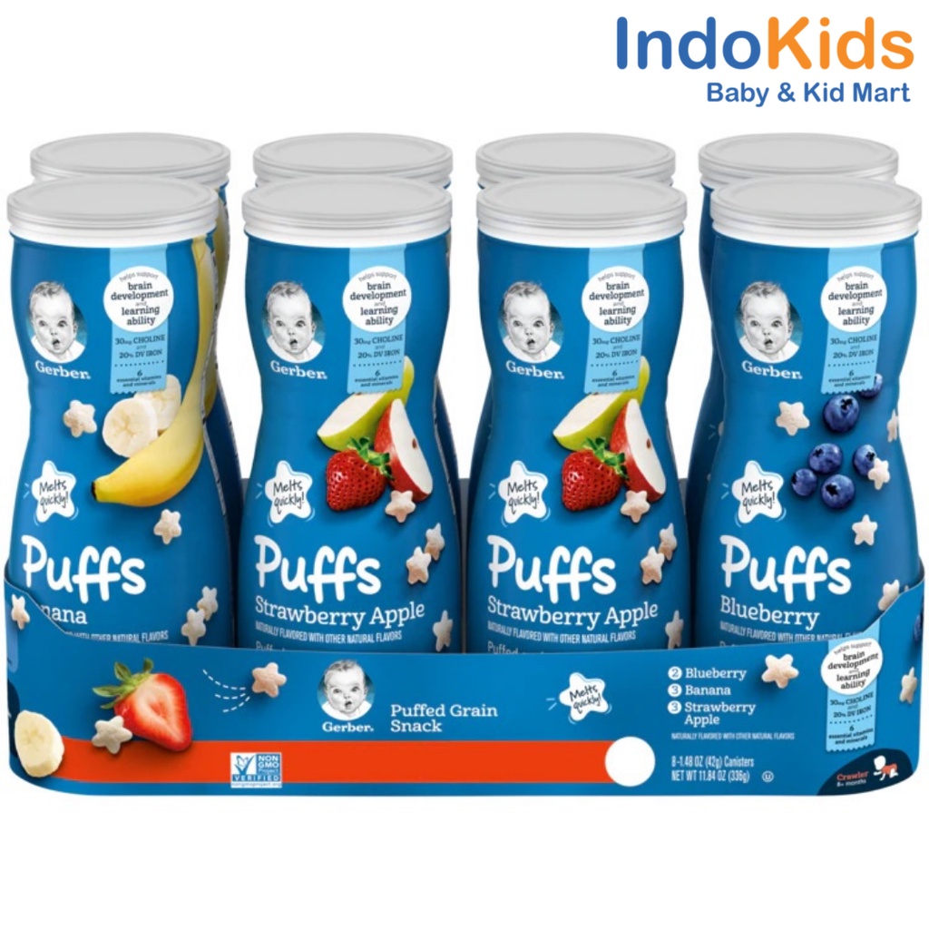 Gerber Puff Variant Child Cereal Flavor 42gram Shopee Malaysia