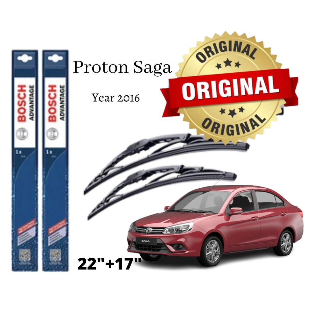 Proton Saga VVT Bosch Advantage U Hook Wiper Set for Proton Saga VVT