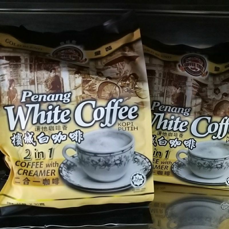 Coffee Tree 2 in 1 No Sugar Added Gold Blend Penang White Coffee (30g x 15's) GB03