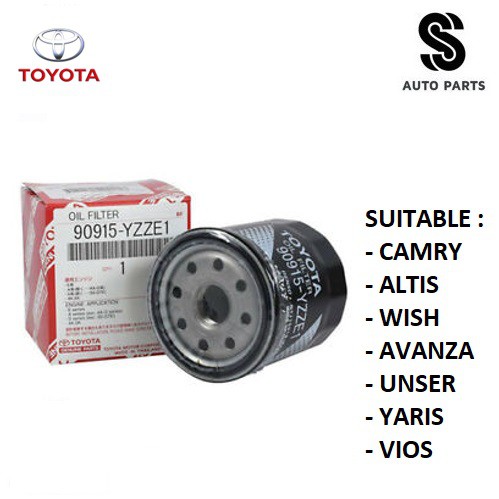 Buy Toyota Oil Filter 90915 Yzze1 Camry Wish Avanza Unser Yaris Vios Bezza Axia Myvi 2017 Above Aruz E1 Seetracker Malaysia