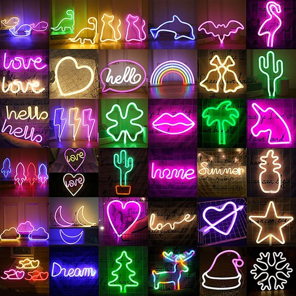 Led Neon Light Colorful Rainbow Neon Sign for Room Home Party Wedding Decoration