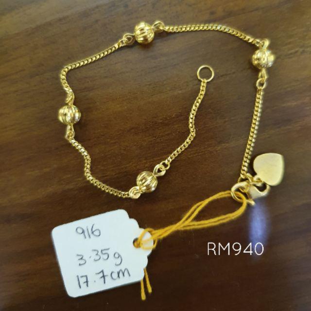 Rantai Tangan Emas 916 Bajet Bawah Rm1000 Malaysia