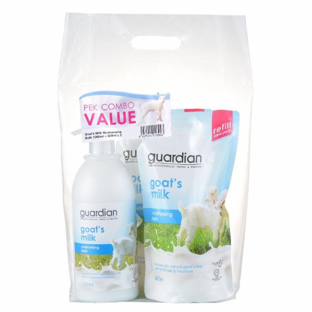 Guardian Goat's Milk Bath Value Pack (1liter + 600ml X2) Shopee Malaysia