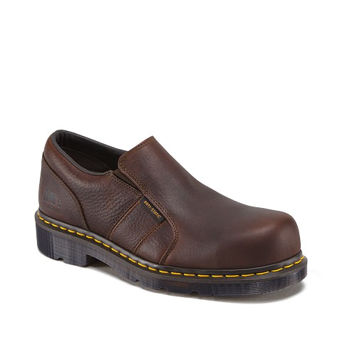 doc martens steel toe slip on