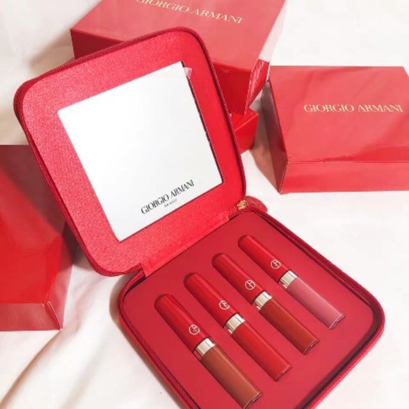 2021【Ready Stock】GIORGIO ARMANI LIP MAESTRO LIQUID LIPSTICK 4PCS SET LUXURY  CHRISTMAS MIDI GIFT SETWITH POUCH | Shopee Malaysia