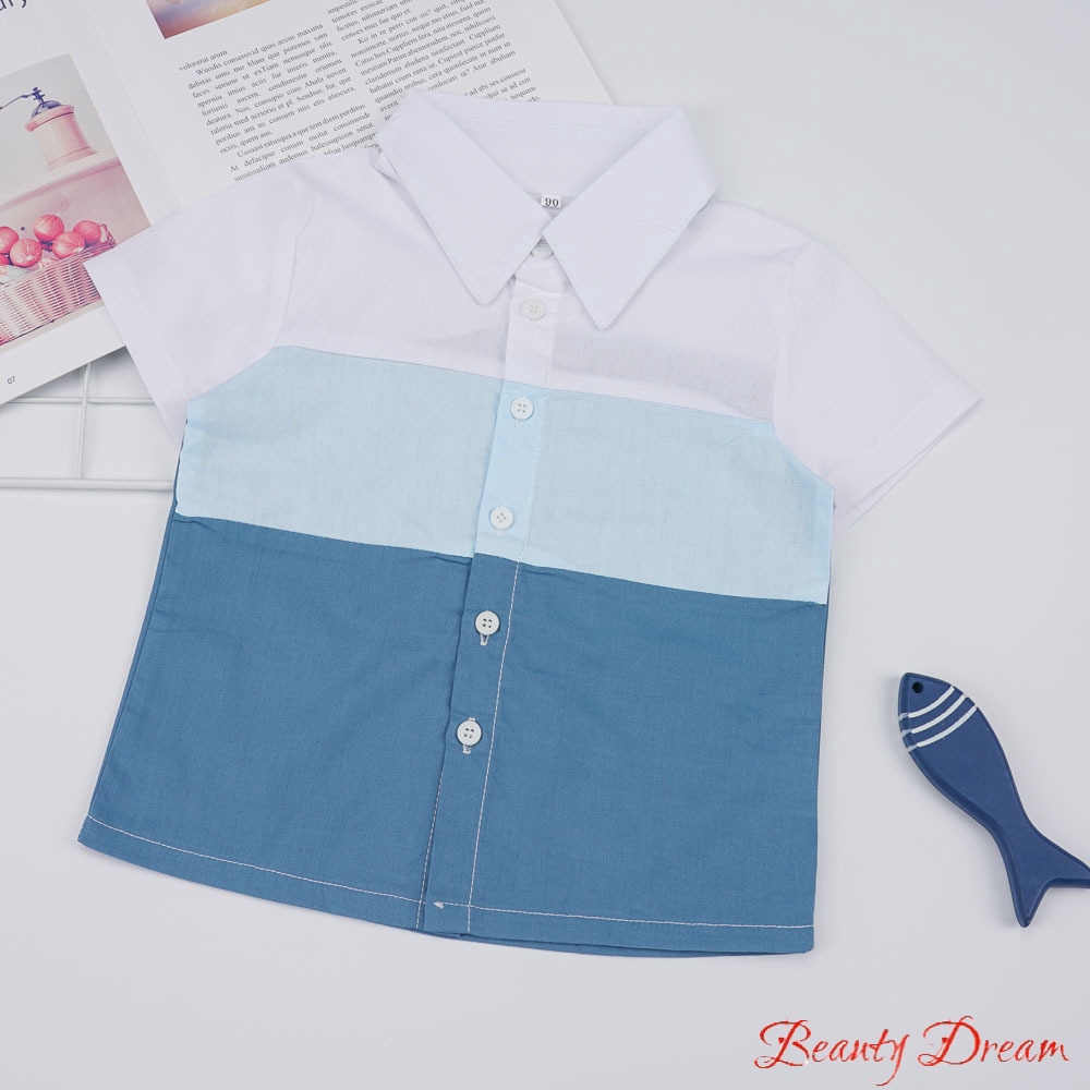 baby boy white short sleeve dress shirt