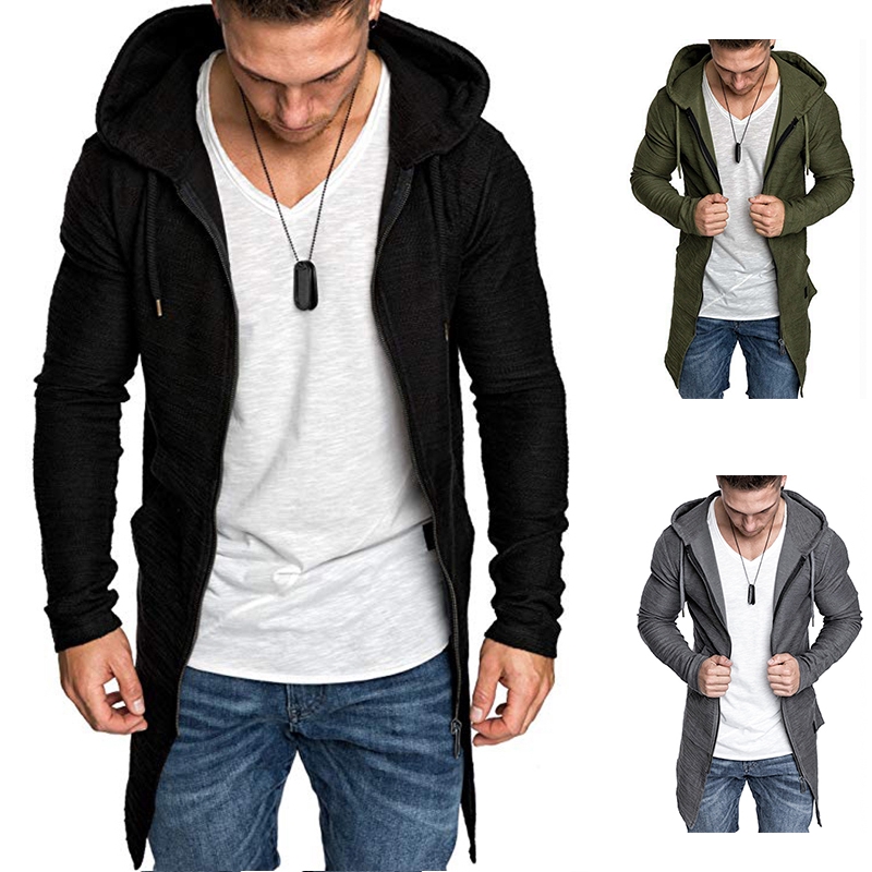 mens black zipper cardigan