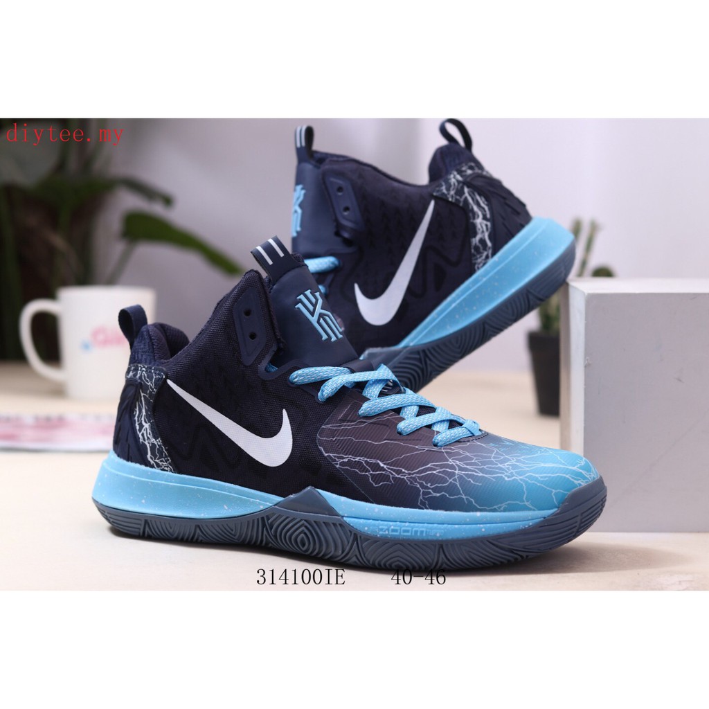 Nike Kid 's Preschool Kyrie 5 Basketball Shoes Black Teal White 13K