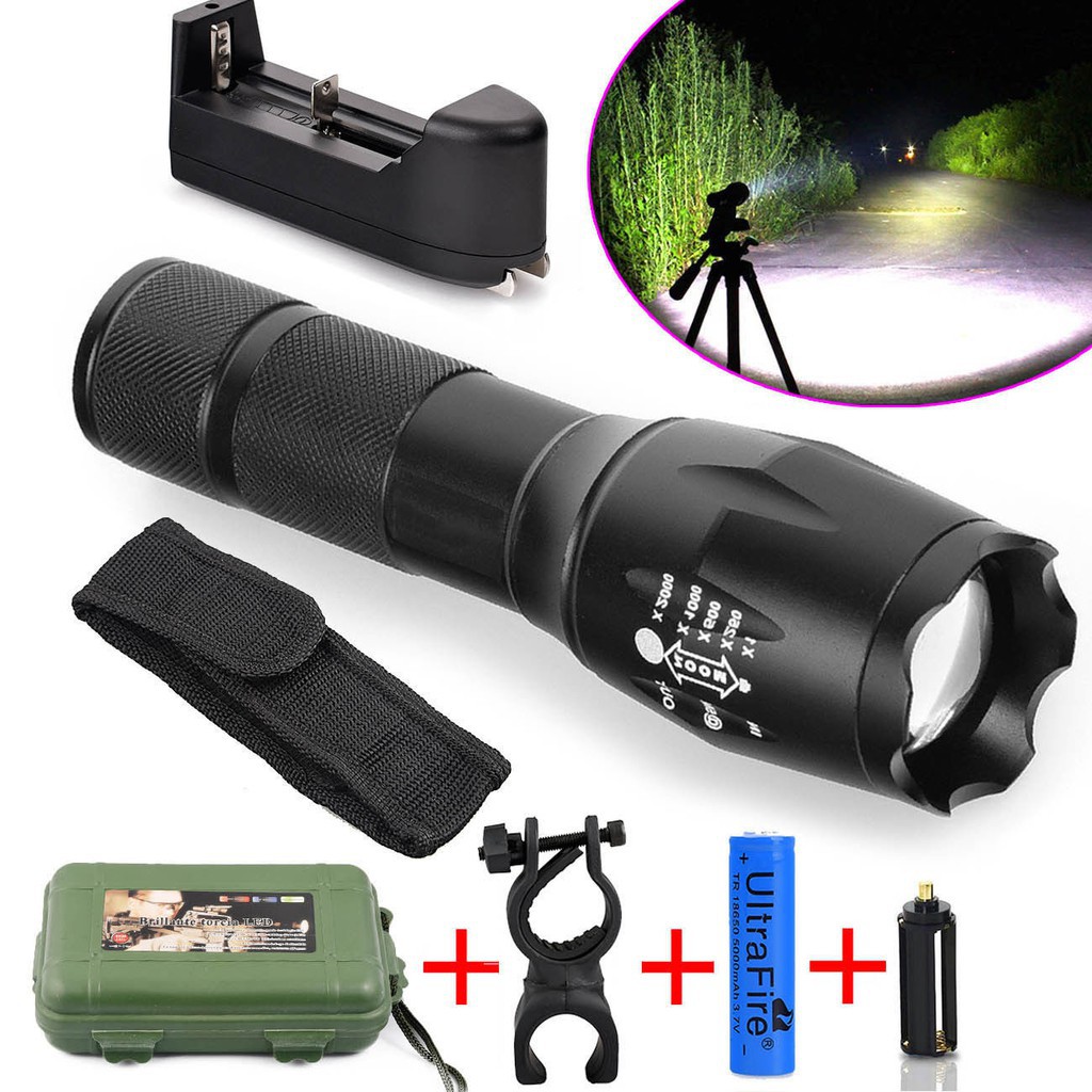 (READY STOCK!) Brillante Torcia LED zoomable Flashlight Torch (READY