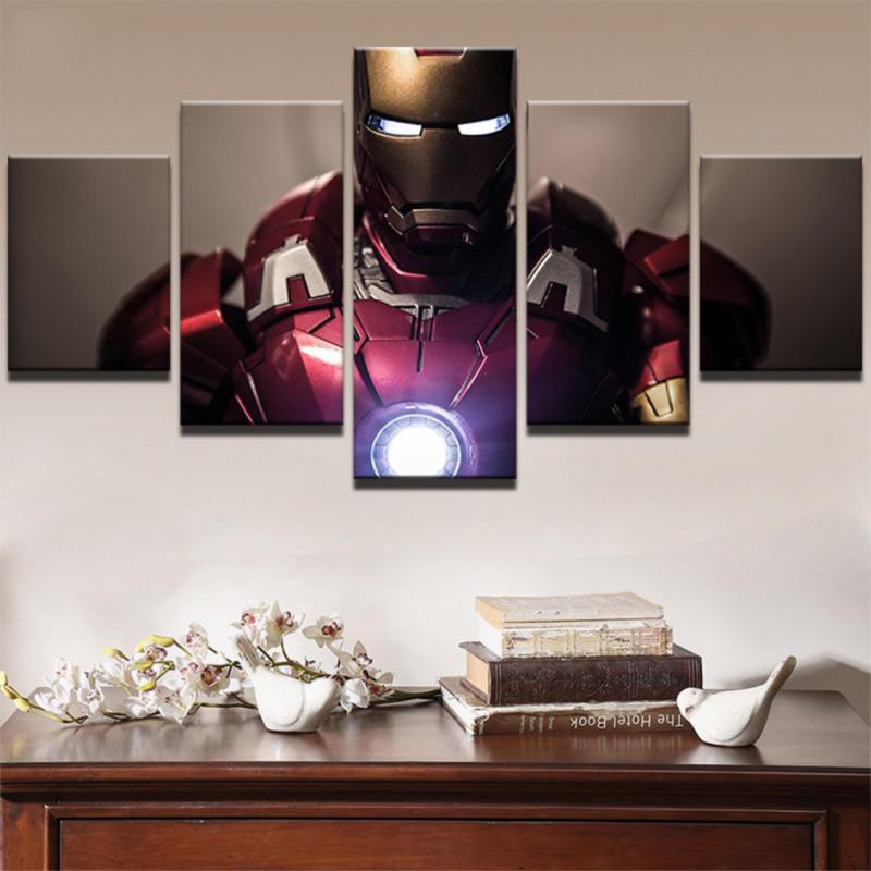 Ironman Helmet Marvel Avengers Poster Canvas Print Art Home Decor Wall Art 