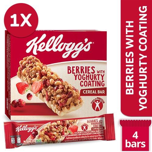 Kellogg’s Berries with Yoghurty Coating Cereal Bar 4’S X 25G Shopee Malaysia