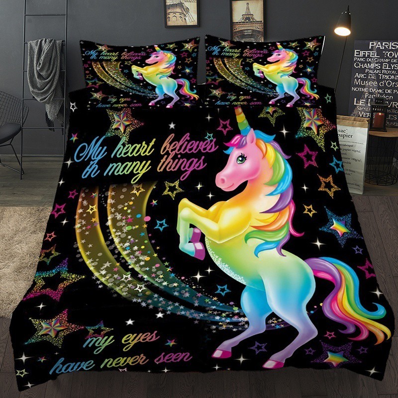 Bedding Set Star Cartoon Duvet Cover Pillow Cases Twin Queen King