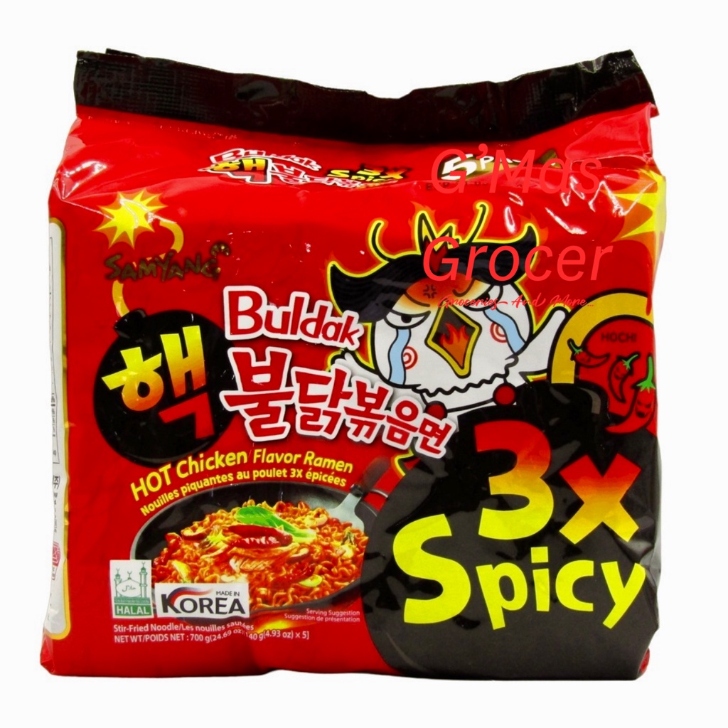 Samyang Hot Chicken Flavor Ramen Buldak 3x Spicy Instant Noodles Hot