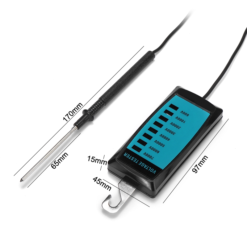 Portable Electric Farm Fence Voltage Tester 1000-6000V Test Range Indication UK