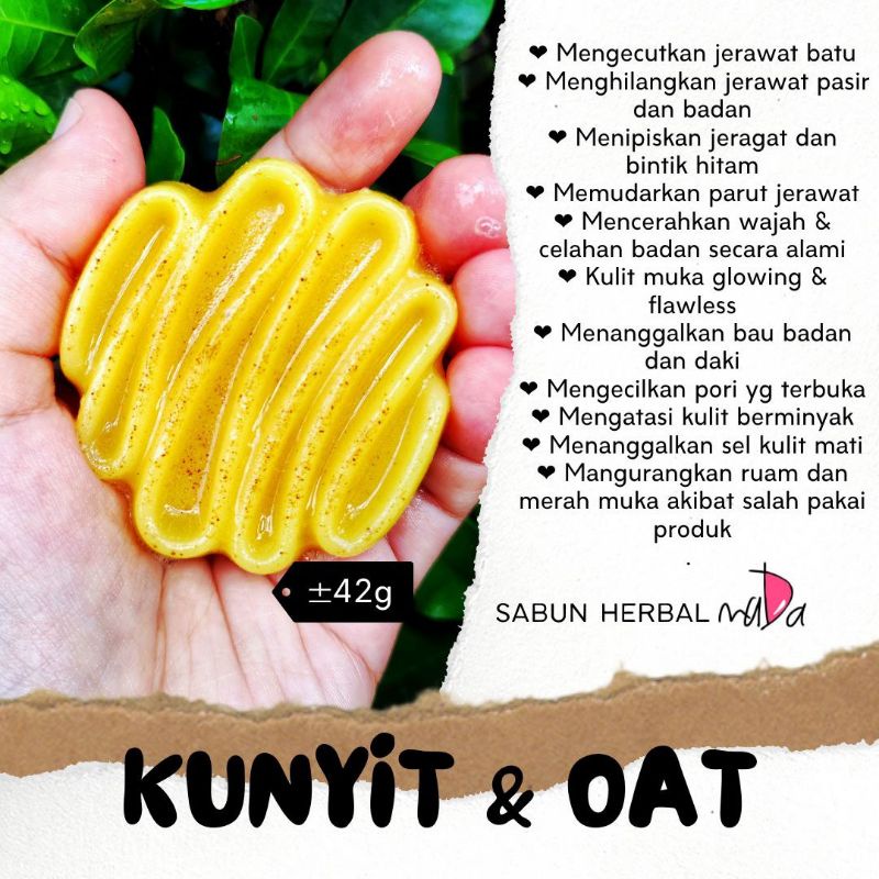 Sabun Kunyit Oat Untuk Kecantikan Kulit Wajah Dan Badan Shopee Malaysia
