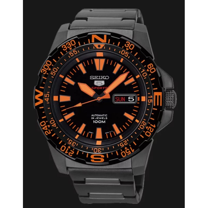 seiko 5 sports automatic orange