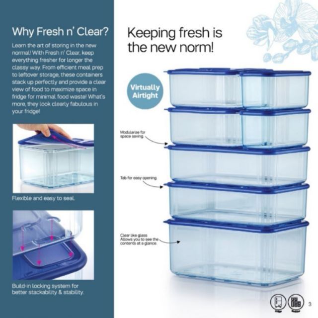 Tupperware Fresh N Clear Set Clear Mate ClearMate