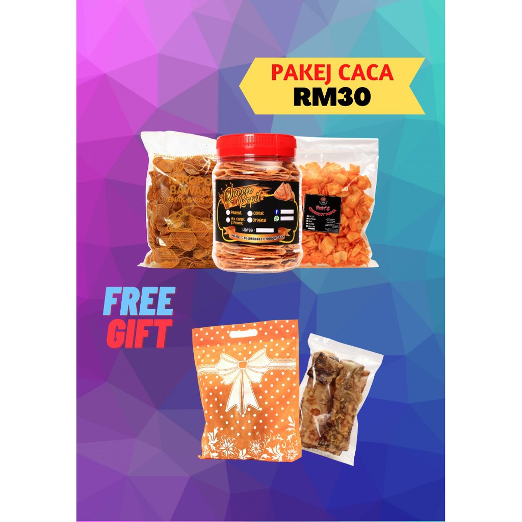 Kombo Kerepek Caca Kerepek Aneka Kerepek 3 Jenis Kerepek 1 Free T Random Shopee 1402